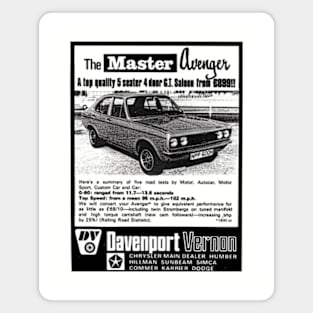 HILLMAN AVENGER - local dealer ad Magnet